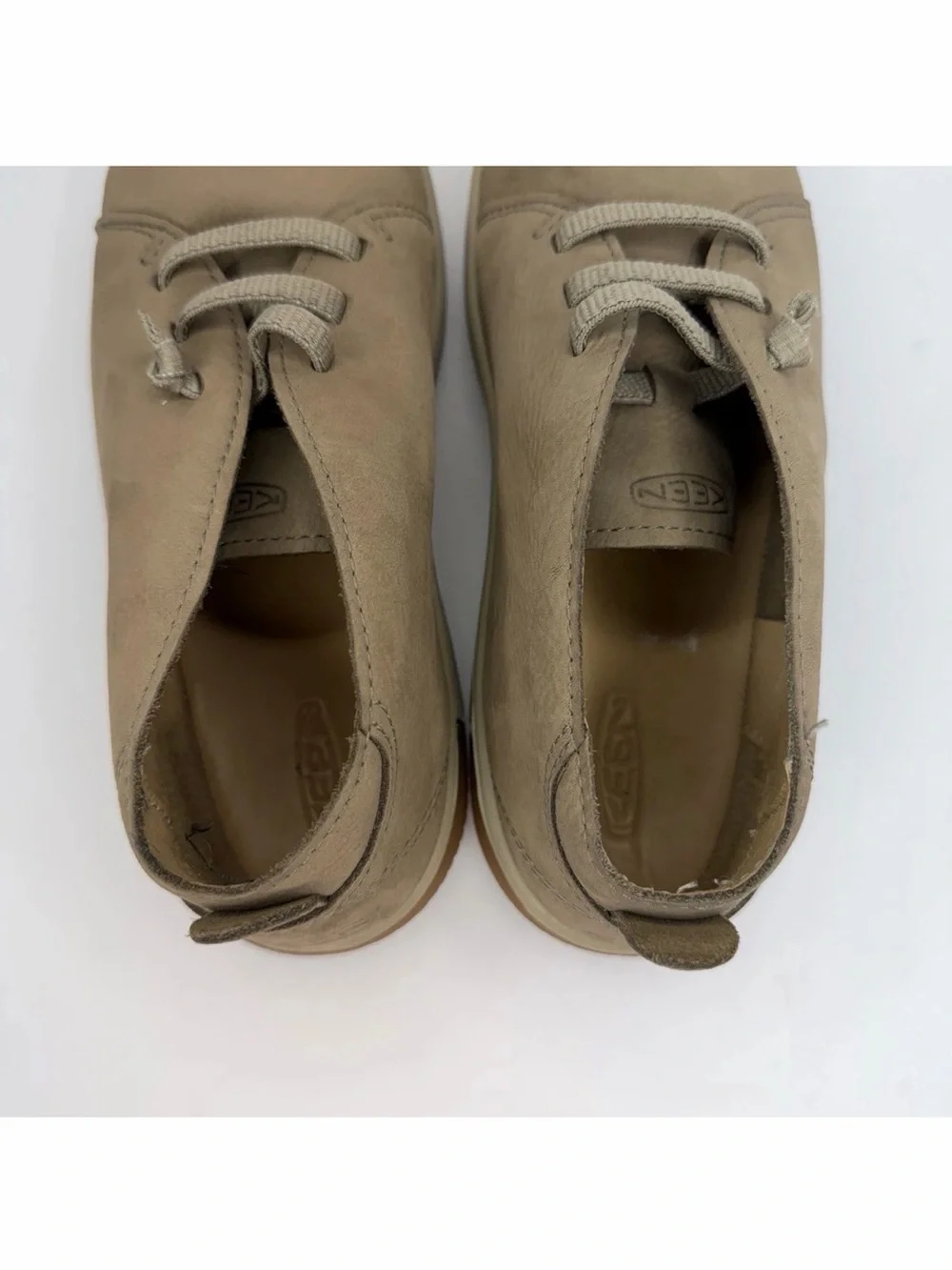 KEEN KNX Chukka Boots, Mens Sz 8.5 No-Tie Elastic Lace Shoes, Preferred Leather